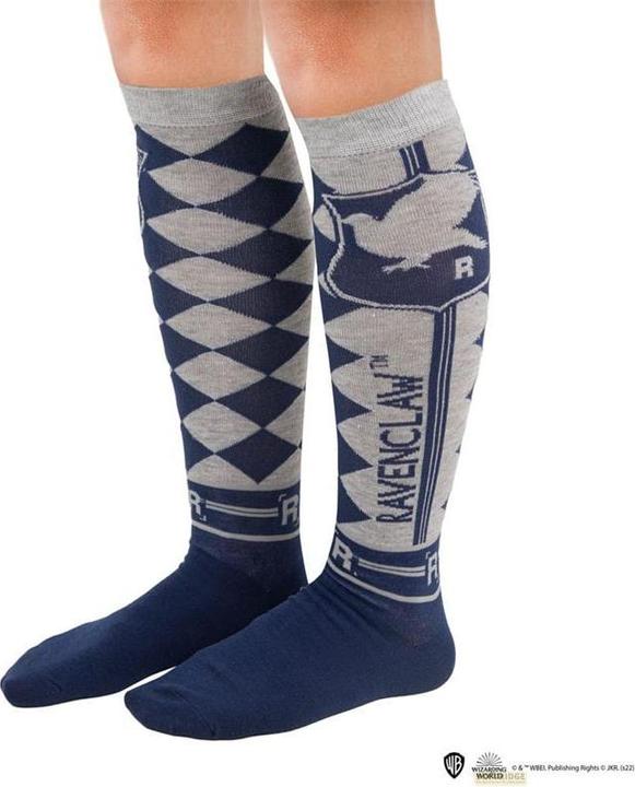 Produktbild Cinereplicas Set of 3 Ravenclaw knee high socks - Harry Potter CR1643 (3er Pack, 35 - 40)