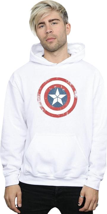 Immagine prodotto Captain America Civil War Distressed Shield Felpa con Cappuccio Uomo (S)