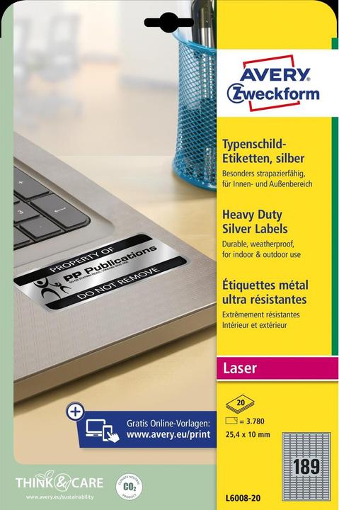 Produktbild Avery Typenschild-Etiketten