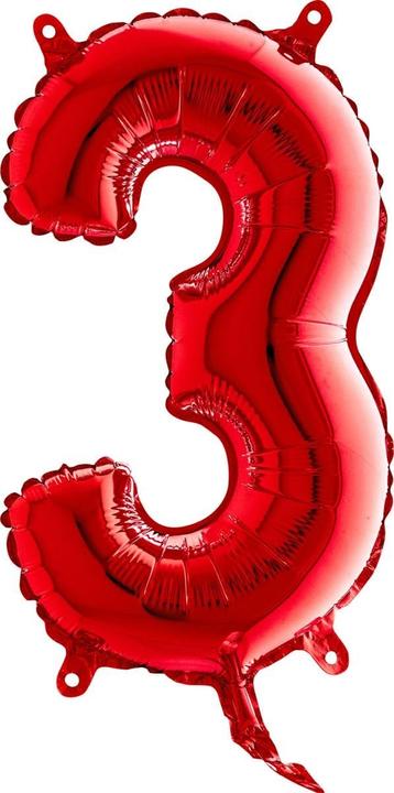 Actual product image Grabo Balloons Numbers balloon red 3