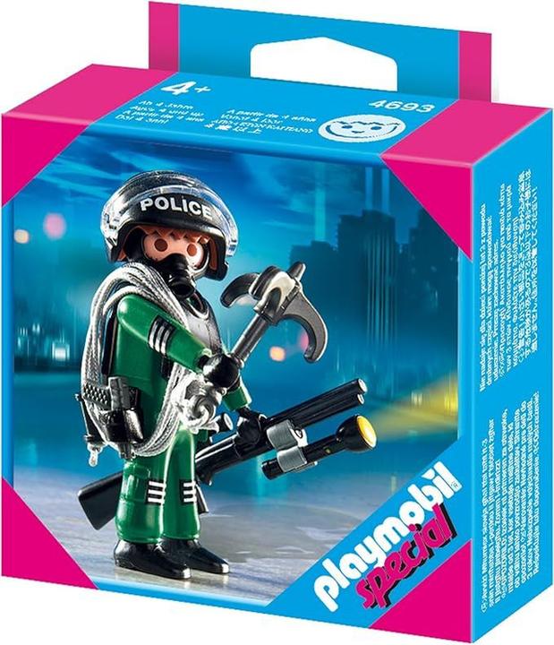 Actual product image Playmobil SEK Polizist mit Gewehr, Wurfanker