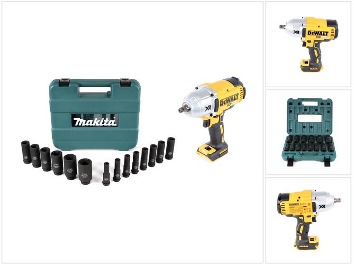 Actual product image DeWalt DCF 899 N 1/2" Clé à chocs sans fil 18 V Brushless + 14-Pièces Jeu de douilles Makita (Rechargeable battery operated)