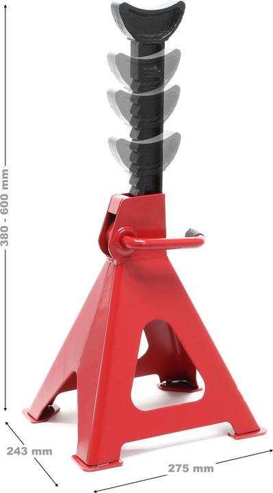 Image du produit Wiltec Chandelles de levage Réglable en hauteur en Kit Charge de 6000 kg chaque