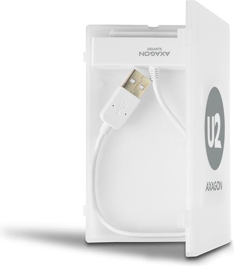 Actual product image Axagon ADSA-1S6 SLIMPort Adapter, USB 2.0, 2.5" SSD/HDD, SATA - with Case (2.5")