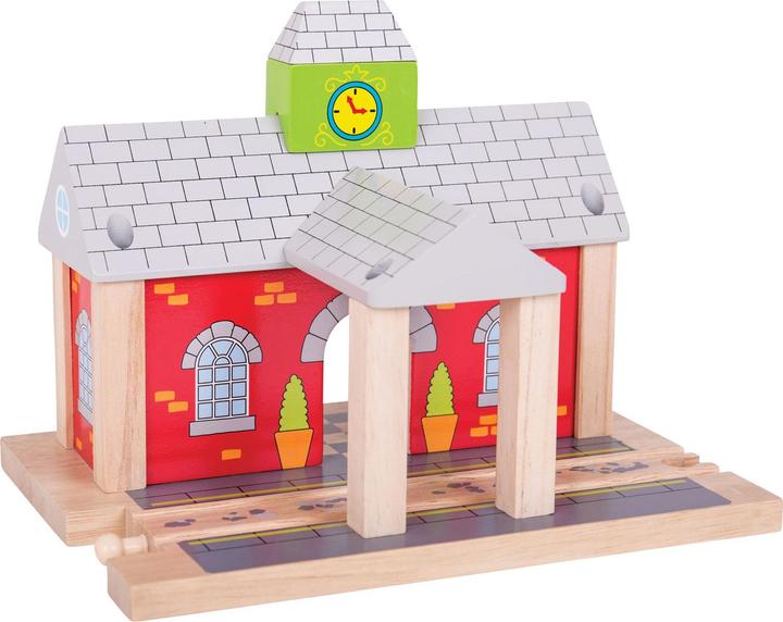 Produktbild Bigjigs Hölzerne Schienen-Bahnhof
