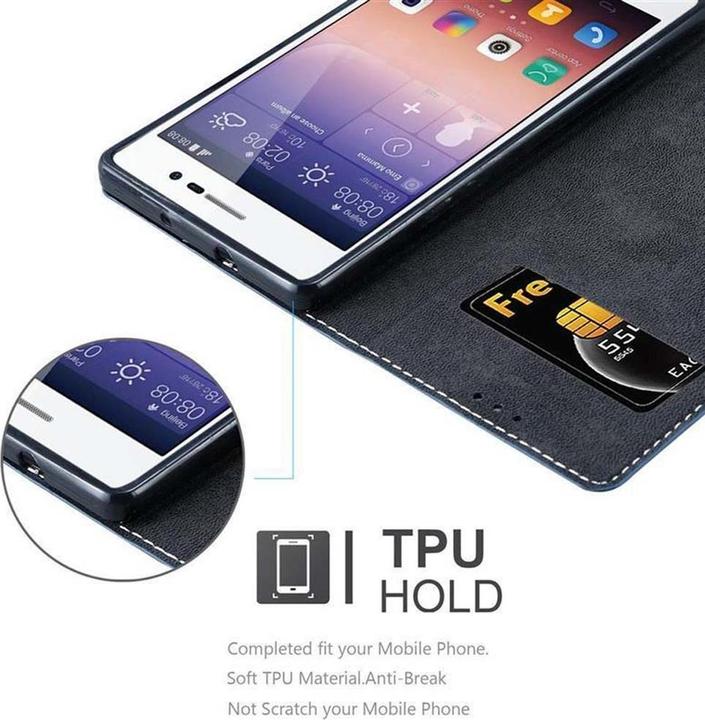 Actual product image Cadorabo Book X Wallet Cover (Huawei Ascend P7)