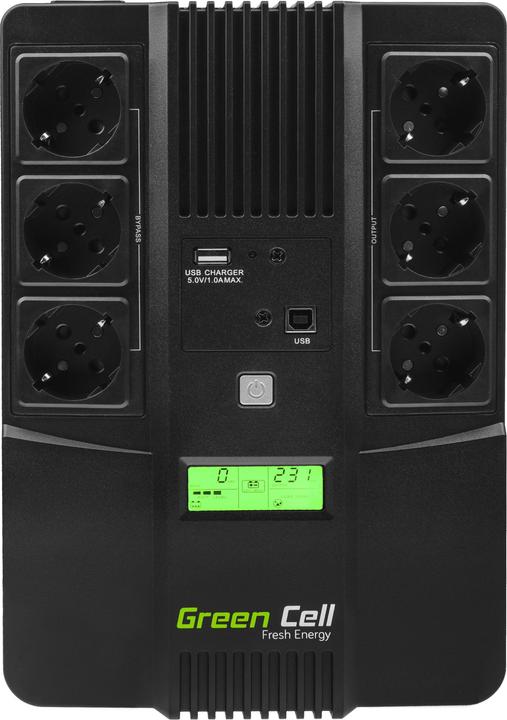 Image du produit GreenCell Cell UPS06 Alimentation sans interruption (ASI) Line-Interactive 999 VA 6 sorties AC (360 VA, 600 W, Line-interactive Onduleur)