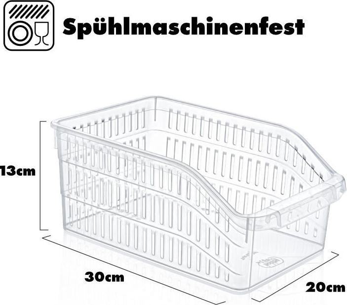 Image du produit Hermex Set de boîtes pour réfrigérateur Set d'organisation pour réfrigérateur Set de boîtes de rangement (20 x 30 x 13 cm)