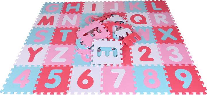 Produktbild Knorrtoys Puzzlematte - "Alphabet + Zahlen" pink-rosa (180 x 180 x 1 cm)