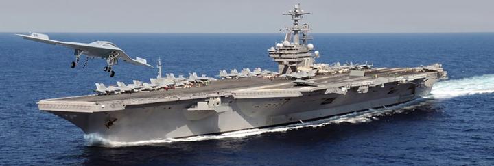 Actual product image Italeri U.S.S. George H.W: Bush CVN 77