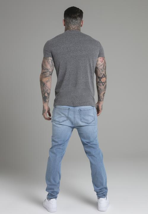 Actual product image Siksilk T-Shirt Marl T-Shirt in Dark Grey (L)