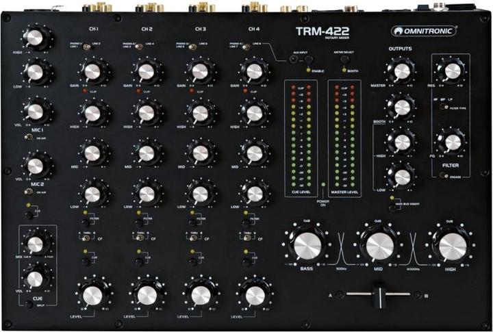 Image du produit Omnitronic TRM-422 Table de mixage rotative 4 canaux (Studio et mixeur live)
