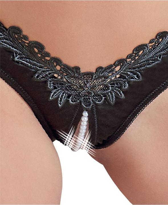 Actual product image Cottelli Collection String ouvert with pearls (S)