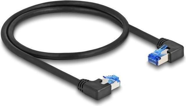 Actual product image Delock RJ45 network cable Cat.6A S/FTP right / left angled (S/FTP, CAT6a, 0.50 m)