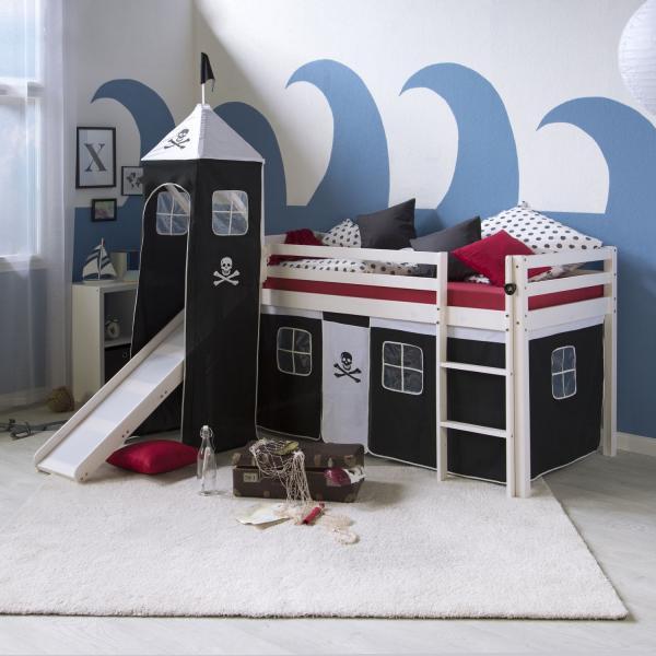 Immagine prodotto Homestyle4u Letto a soppalco con scivolo e torre (90 x 200 cm)