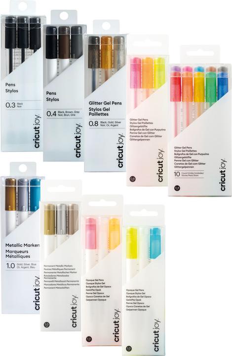 Actual product image Cricut Joy Opaque Gel pens 3-pack 10 White Blue Yellow (P)