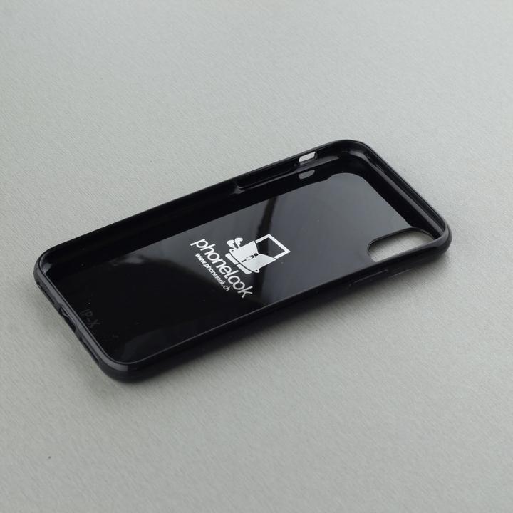 Produktbild PhoneLook Hülle Gummi schwarz Black Red Lines (Apple iPhone XS, Apple iPhone X)