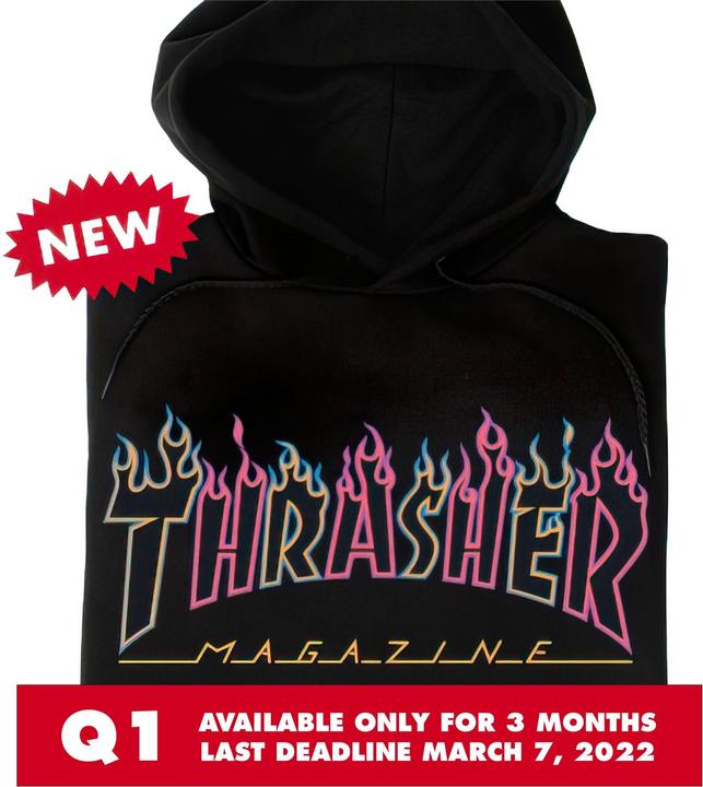 Immagine prodotto Thrasher Cappuccio con logo al neon a doppia fiamma (L)