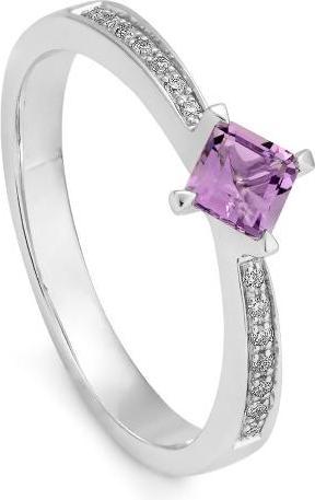Produktbild Breuning RING - E.AMETHYST/Brill. 0,068 Ct. H/si (56, 585/14 K Gold)