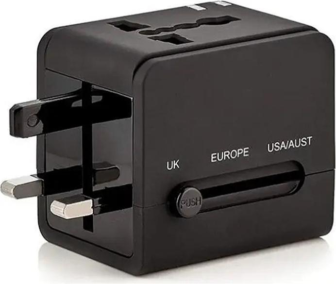 Produktbild Techsuit - Travel Adapter (HHT148) - PD20W, QC, USB, Type-C, EU, UK, AUS, US - Black