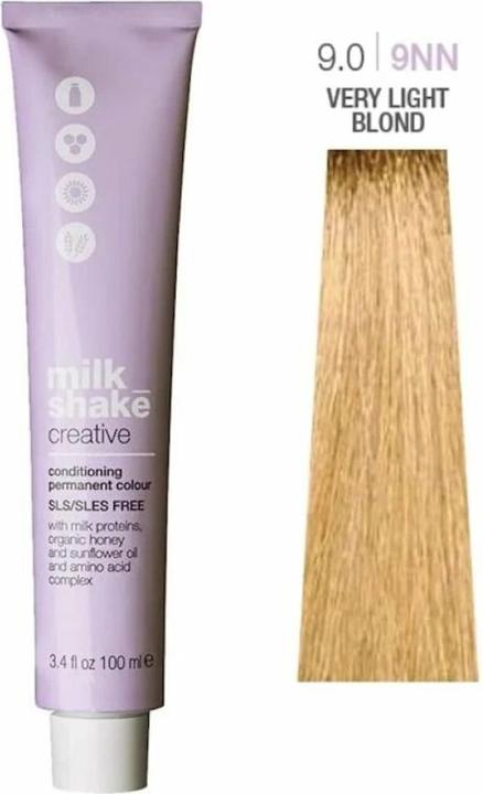 Produktbild Milk_Shake Vopsea permanenta Creative 9.09NN, Blond Luminos Deschis Intens Natural, 100ml (Blond Luminos Deschis Intens Natural, 9.09NN)