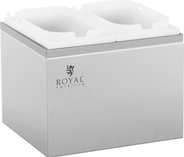 Produktbild Royal Catering Saucenspender Pumpspender Senfspender Dosierspender Edelstahl 2 Pumpen 2 x 2 L
