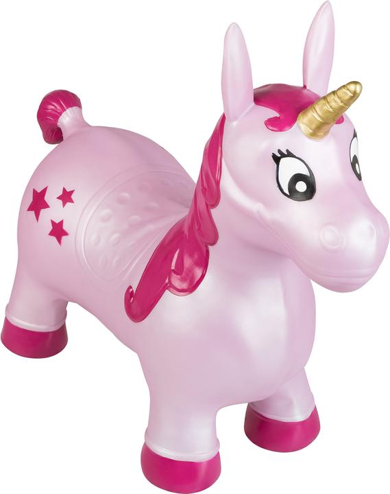 Actual product image Idena Bouncy Horse Unicorn Pink with Stars