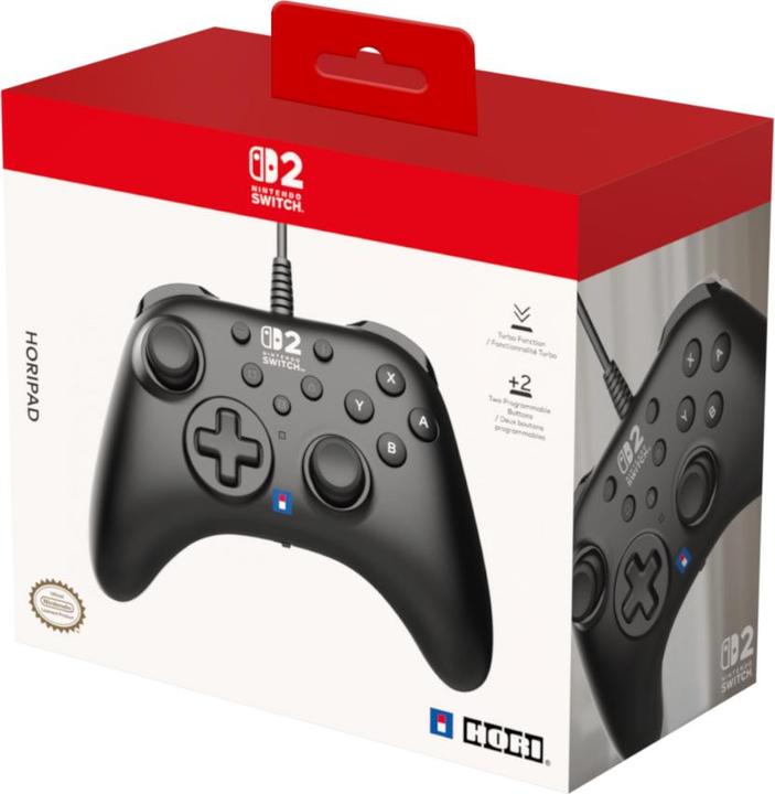 HORI NSW2 Controller wired HORIPAD Turbo schwarz offiziell lizenziert (Switch 2)