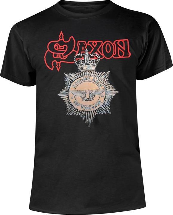 Actual product image Saxon Unisex Adult Strong Arm Of The Law T-Shirt (M)