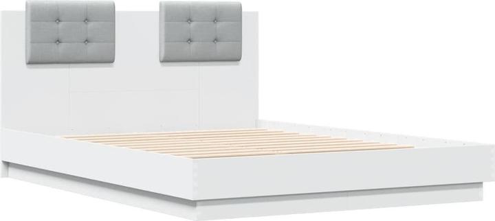 Produktbild VidaXL Bettgestell mit Kopfteil und LED-Leuchten (135 x 190 cm)