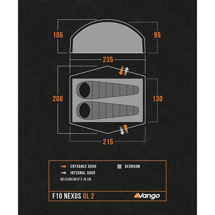 Produktbild Vango F10 Nexus UL 2 (Kuppelzelt, 1.85 kg, 2 Personen)