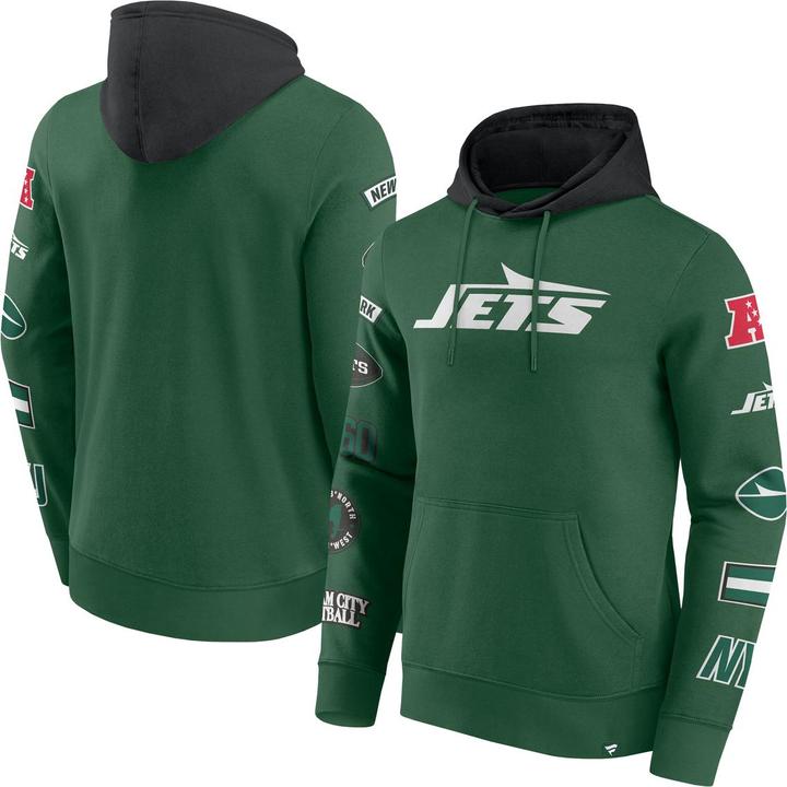 Immagine prodotto Fanatics Felpa con cappuccio con stampa sulle maniche New York Jets NFL - XXL (XXL)