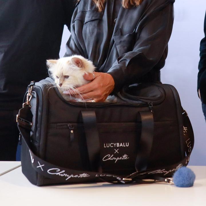 Actual product image LucyBalu CHECK-IN Katzentransporttasche | Choupette Edition (Cat, Washable)