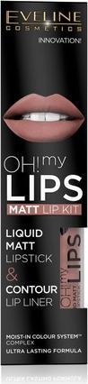 Eveline Evelina Oh! My Lips Lip Makeup Set (Lipstick + Lip Pencil) Nr. 02 Milky Chocolate (02 Milky Chocolate)