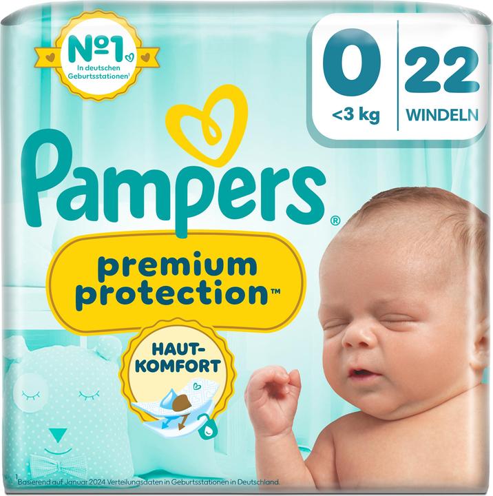 Image du produit Pampers Protection premium (Taille 0, Pack, 22 pièce(s))