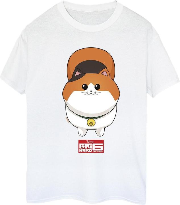 Actual product image Disney Womens/Ladies Big Hero 6 Baymax Kitten Face Cotton Boyfriend T-Shirt (M)