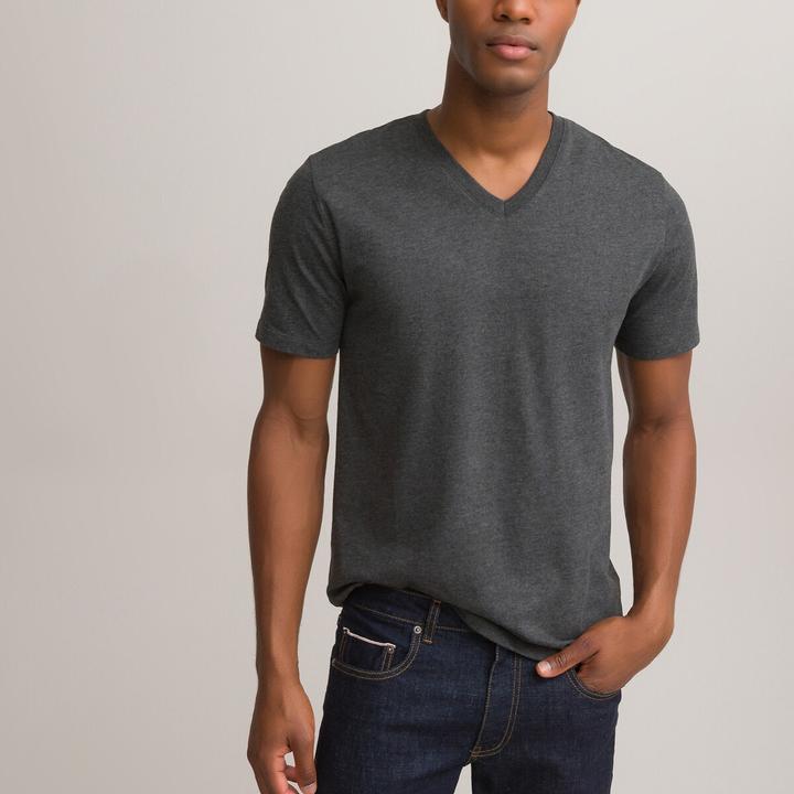 Image du produit La Redoute Collections T-shirt avec col en V (3XL)