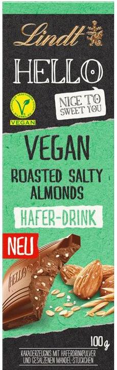 Lindt Hello Vegan Roasted Salted Almonds bar (100 g)