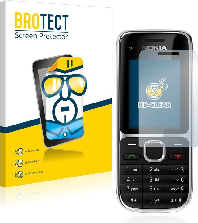 Produktbild BROTECT Schutzfolie Displayschutz Klar (2 Stück, Nokia X2-01)