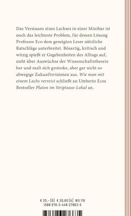 Image du produit Wie man mit einem Lachs verreist und andere nützliche Ratschläge (Allemand, Umberto Eco, Burkhart Kroeber, Günter Memmert, 1993)