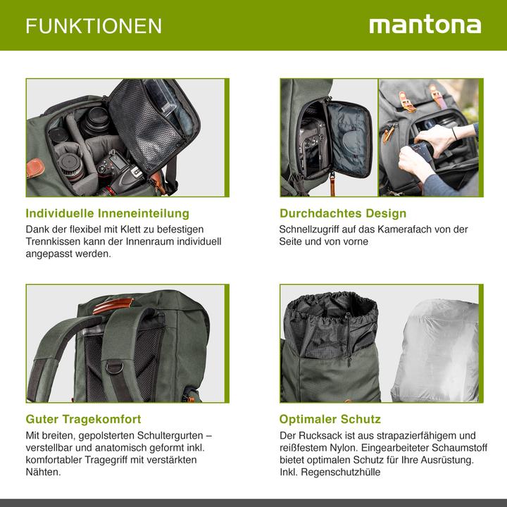 Produktbild mantona Luis junior Retro Fotorucksack (Fotorucksack, 29.70 l)