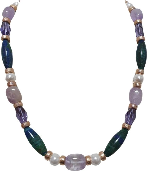 Produktbild L'Officiel Collana multicolore agate verdi e ametista