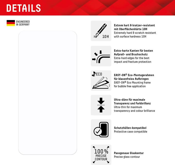 Actual product image Displex Real Glass, 2D Panzerglas (1 Piece, Samsung Galaxy S23, Samsung Galaxy S22 5G)