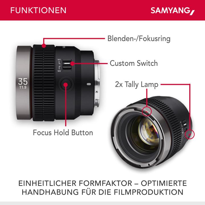 Produktbild Samyang V-AF 35mm f/1.9 FE Sony E (Sony E, Vollformat)