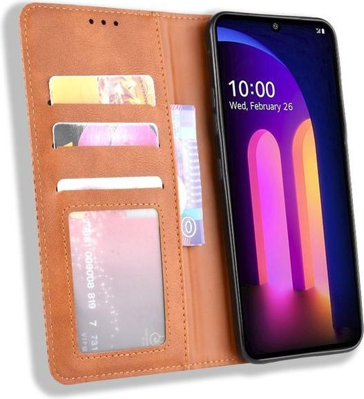 Actual product image MU Classic Retro Leather Bookcover Series (LG V60 ThinQ 5G)