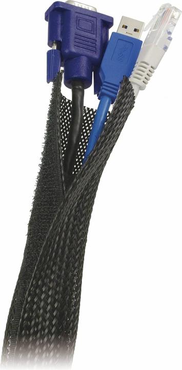 Produktbild Frei Öl Flexibler Kabelkanal mit Klettverschluss, schwarz, Ø32mm (Kabelkanal, 180 cm)