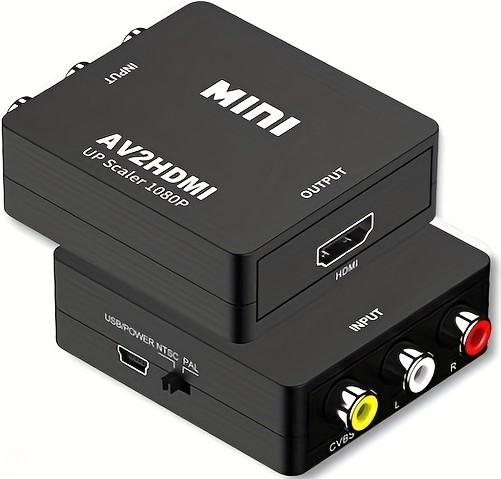 Image du produit PhoneLook Mini adaptateur Cinch RCA AV vers HDMI 1080P Convertisseur pour TV / PC / console de jeux (Accessoire)