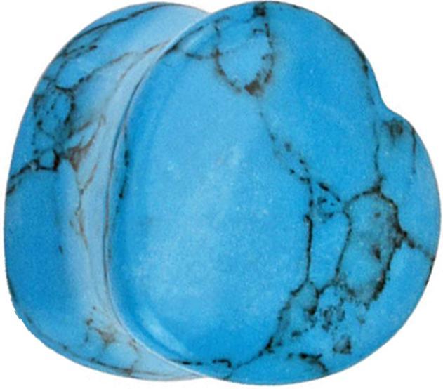 Immagine prodotto Star Piercing Cuore con spina svasata in pietra turchese (senza ottone, Mnerale)