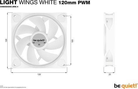 Productafbeelding be quiet! Light Wings PWM 3er wh 120mm BL100 (120 mm, 3 x)