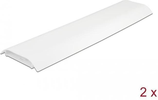 Immagine prodotto Delock Canalina per cavi autoadesiva 85x10mm 2 pezzi bianco (Tubazione, 30 cm)